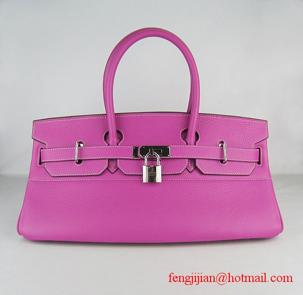 Hermes Birkin 42cm Togo Leather Bag 6109 Peachblow silver padlock